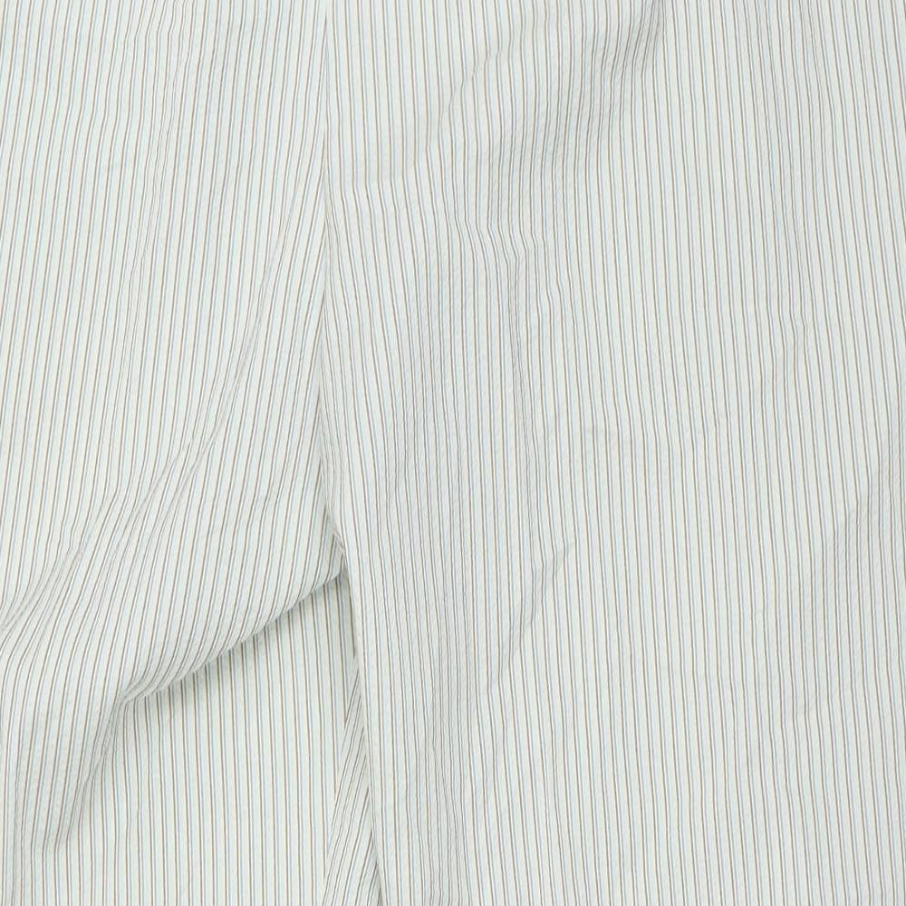 Marks and Spencer Womens Green Striped  Capri Trousers Size 20 L28.5 in