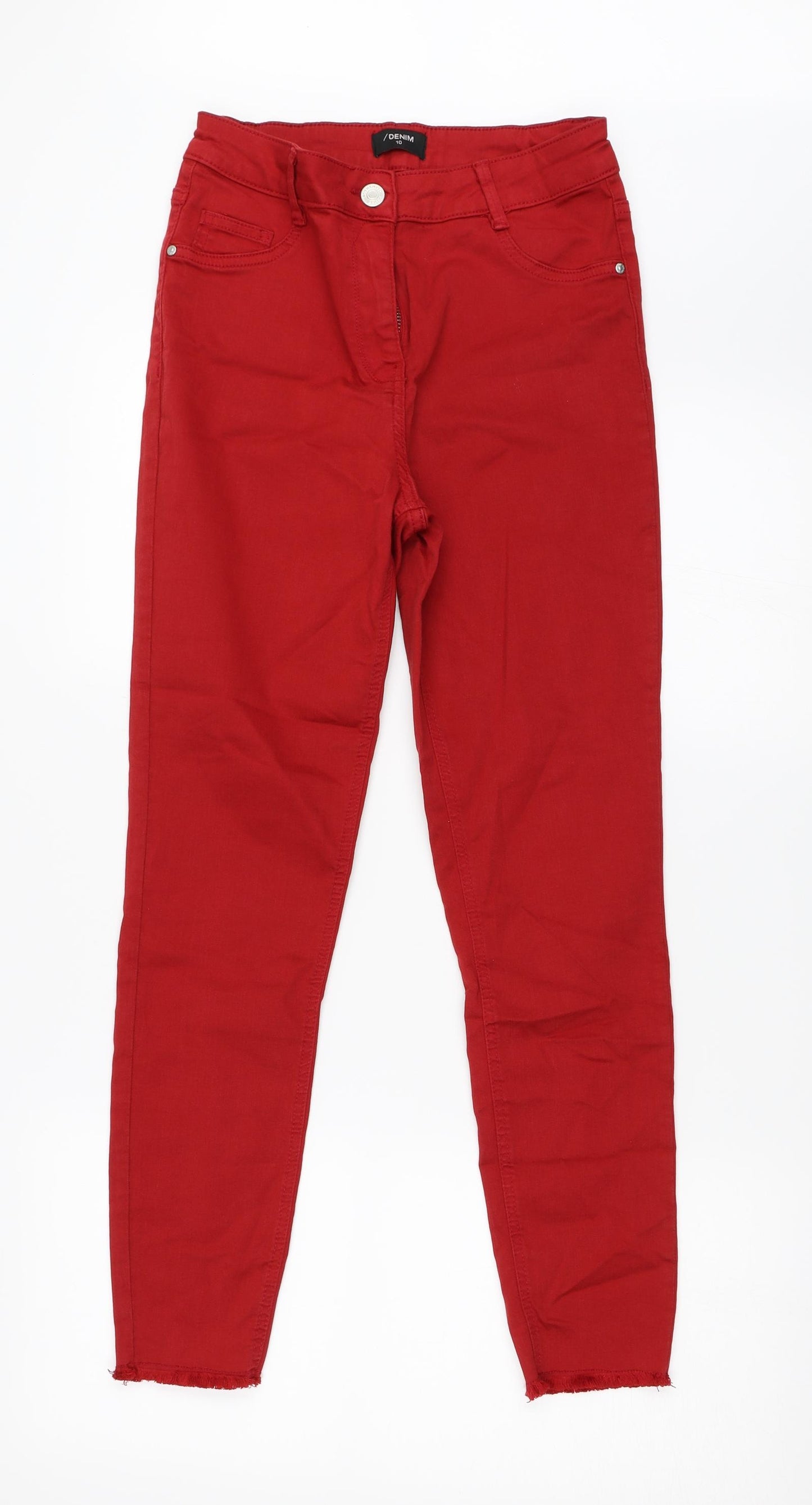 Matalan Womens Red   Skinny Jeans Size 10 L27 in