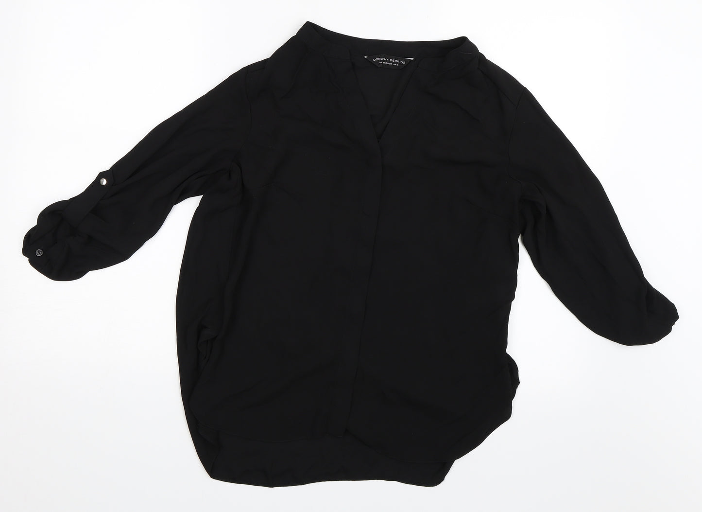 Dorothy Perkins Womens Black   Basic Button-Up Size 10