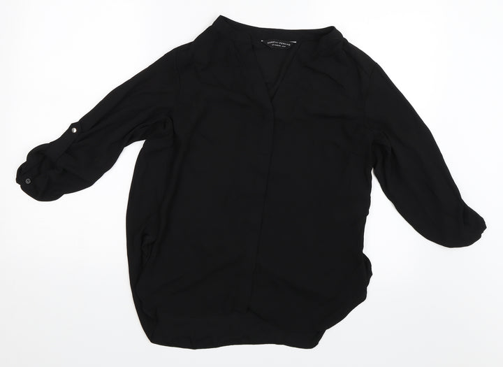 Dorothy Perkins Womens Black   Basic Button-Up Size 10