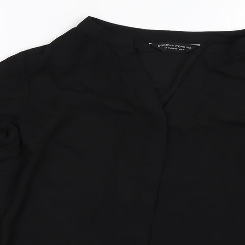 Dorothy Perkins Womens Black   Basic Button-Up Size 10