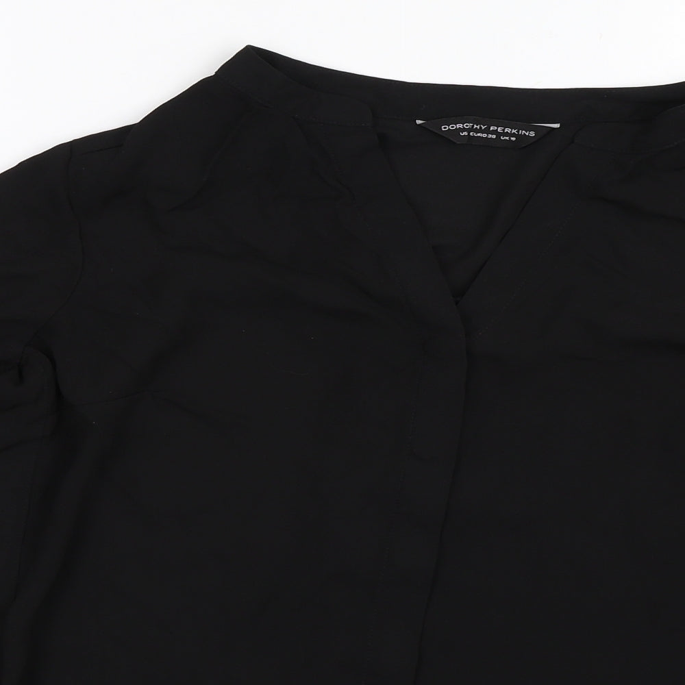 Dorothy Perkins Womens Black   Basic Button-Up Size 10