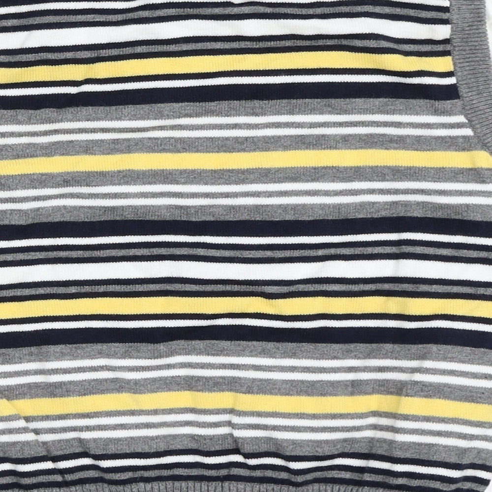 George Boys Grey Striped  Vest Jumper Size 4-5 Years