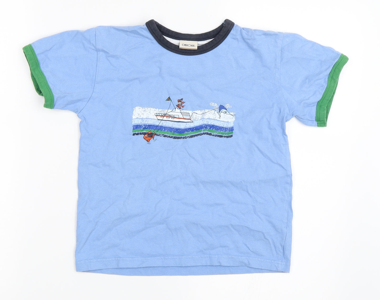 Cherokee Boys Blue   Basic T-Shirt Size 5-6 Years
