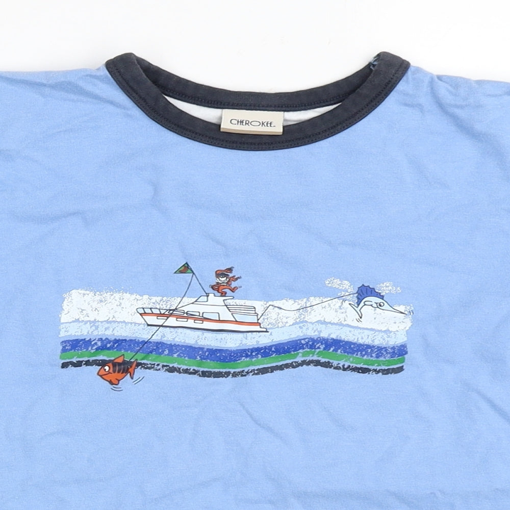 Cherokee Boys Blue   Basic T-Shirt Size 5-6 Years
