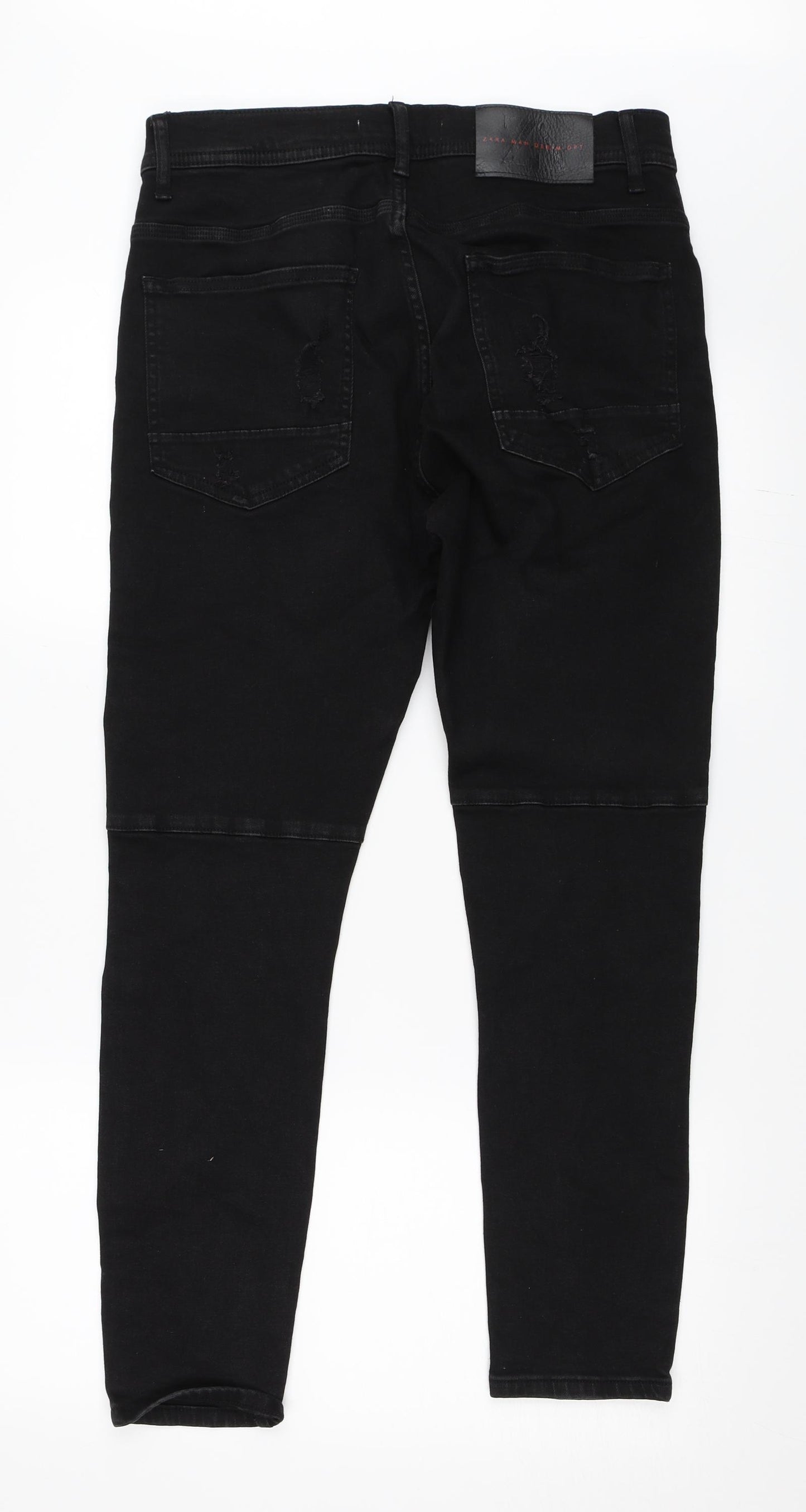 Zara Mens Black  Denim Skinny Jeans Size 42 L28 in