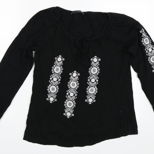Atmosphere Womens Black   Basic T-Shirt Size 10