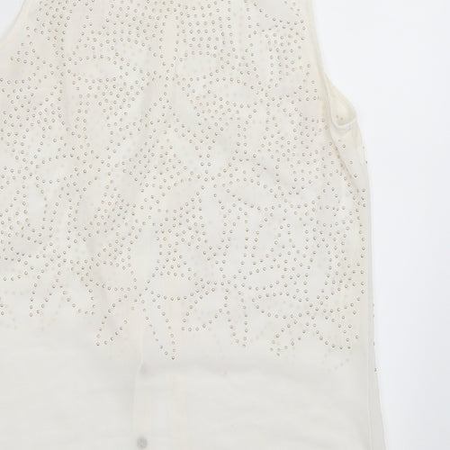 Dotti Womens White   Basic Button-Up Size 10