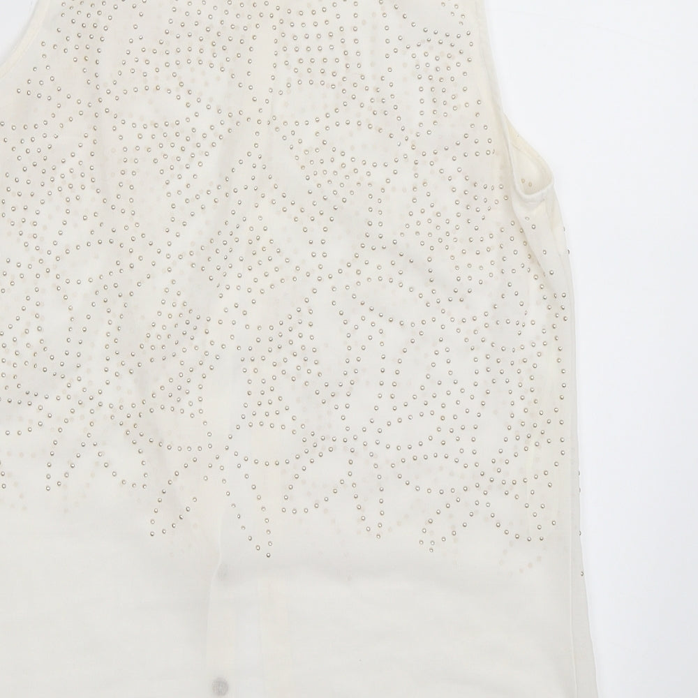 Dotti Womens White   Basic Button-Up Size 10