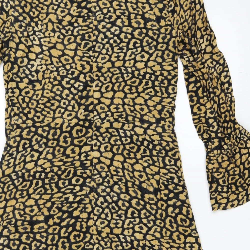 Zara Womens Beige Animal Print  Mini  Size S