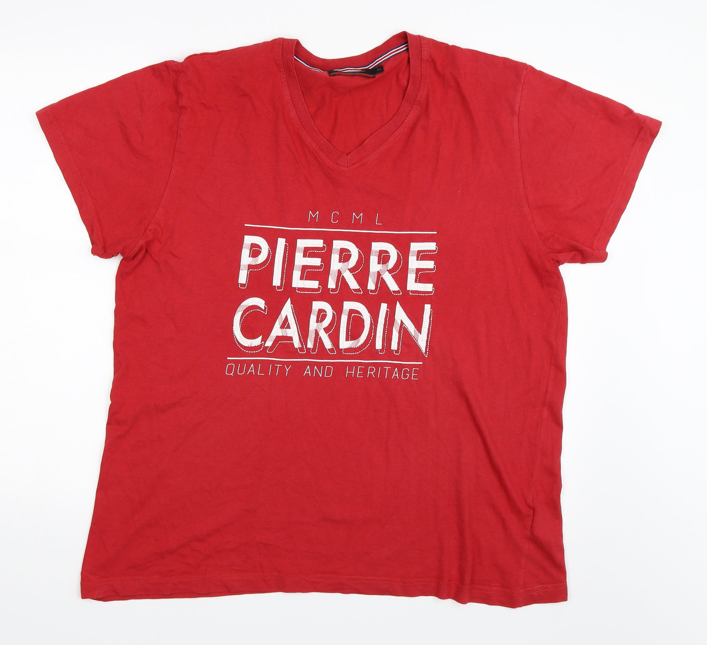Pierre Cardin Mens Red    T-Shirt Size XL