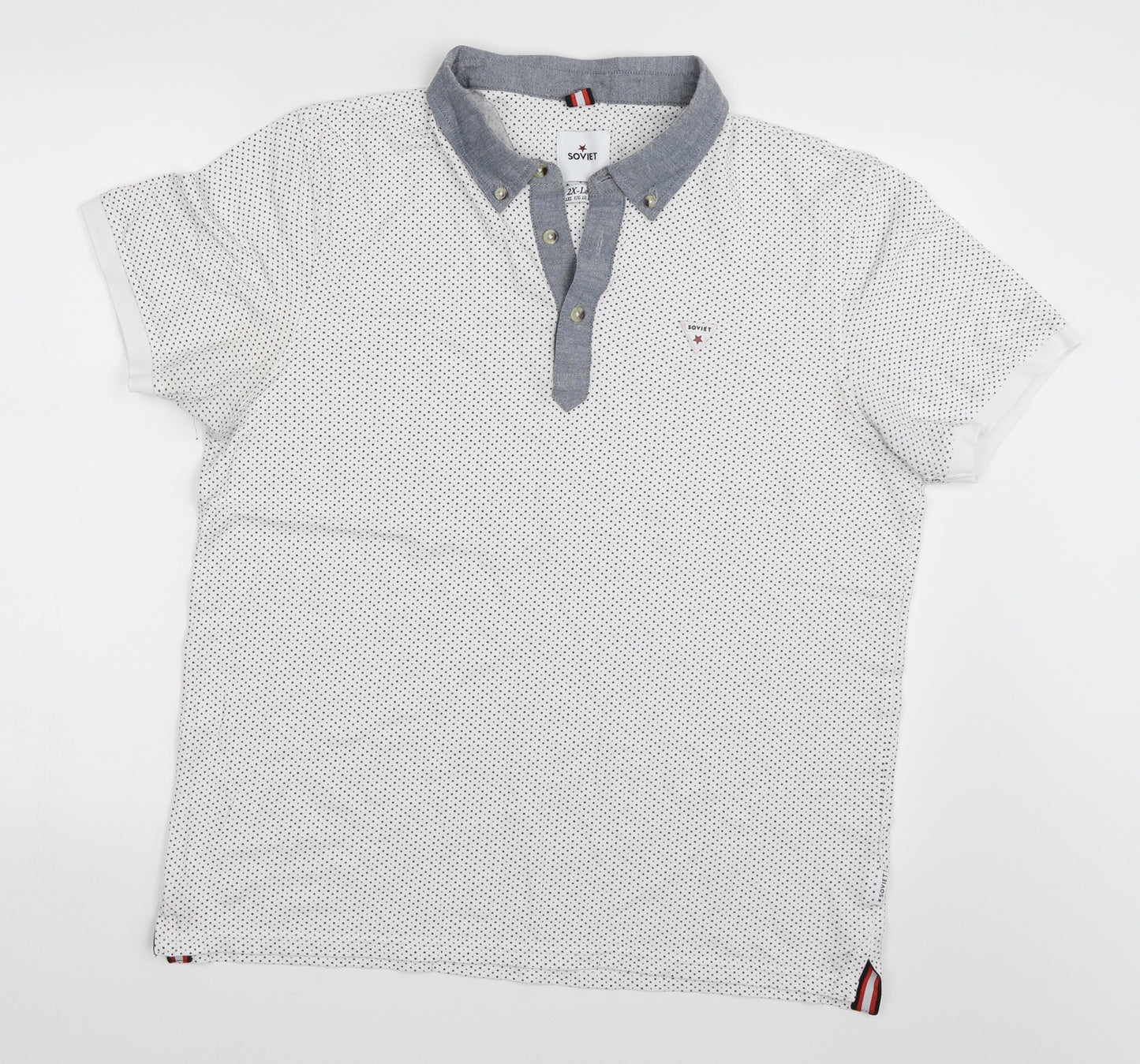 Soviet Mens White    Polo Size 2XL