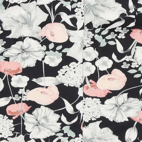 Miss Selfridge Womens Black Floral  Mini Skirt Size 10