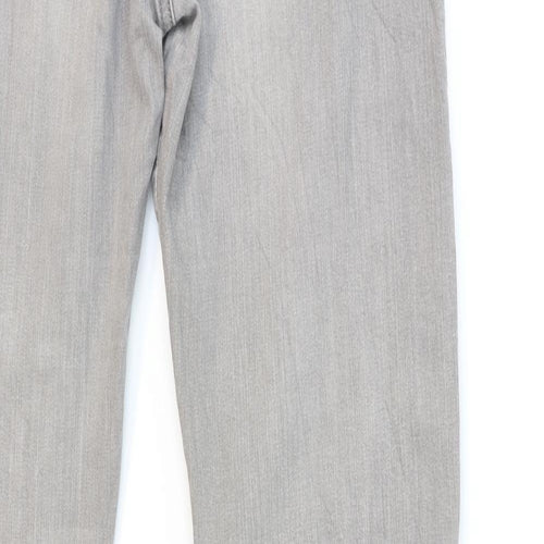 TREDY Womens Grey  Denim Skinny Jeans Size 12 L30 in