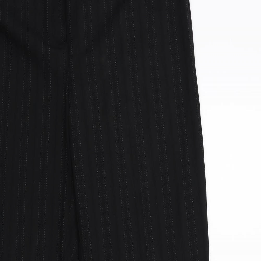 NEXT Womens Black Striped  Trousers  Size 12 L30 in