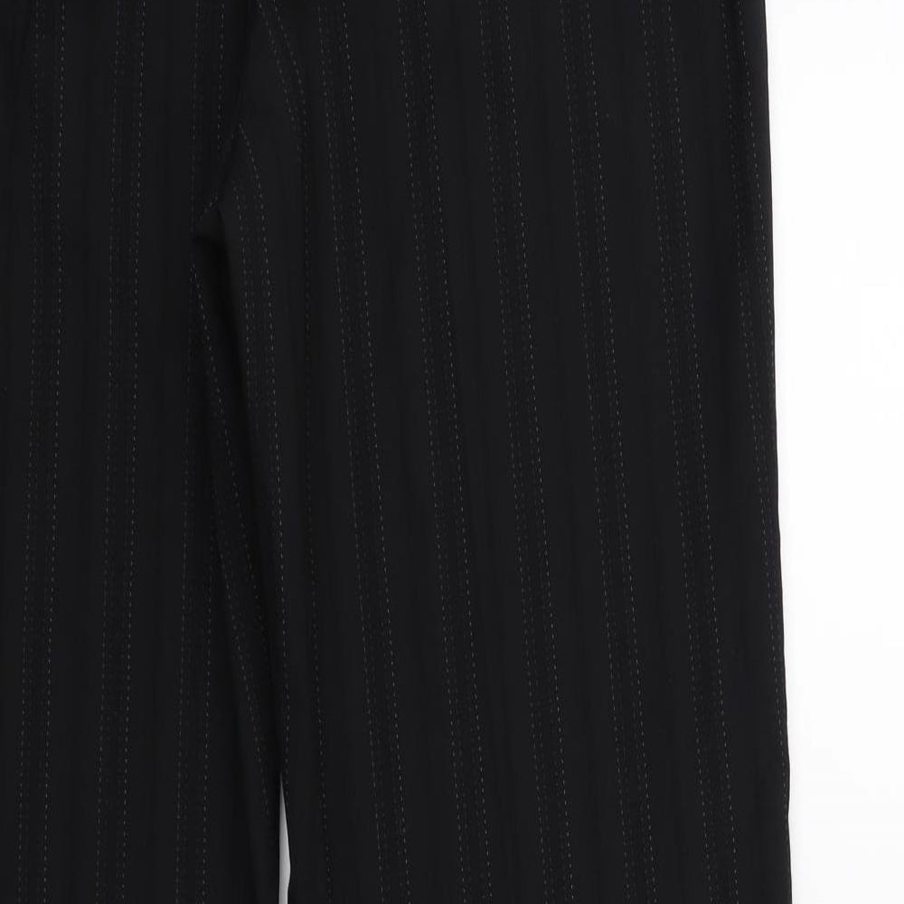 NEXT Womens Black Striped  Trousers  Size 12 L30 in