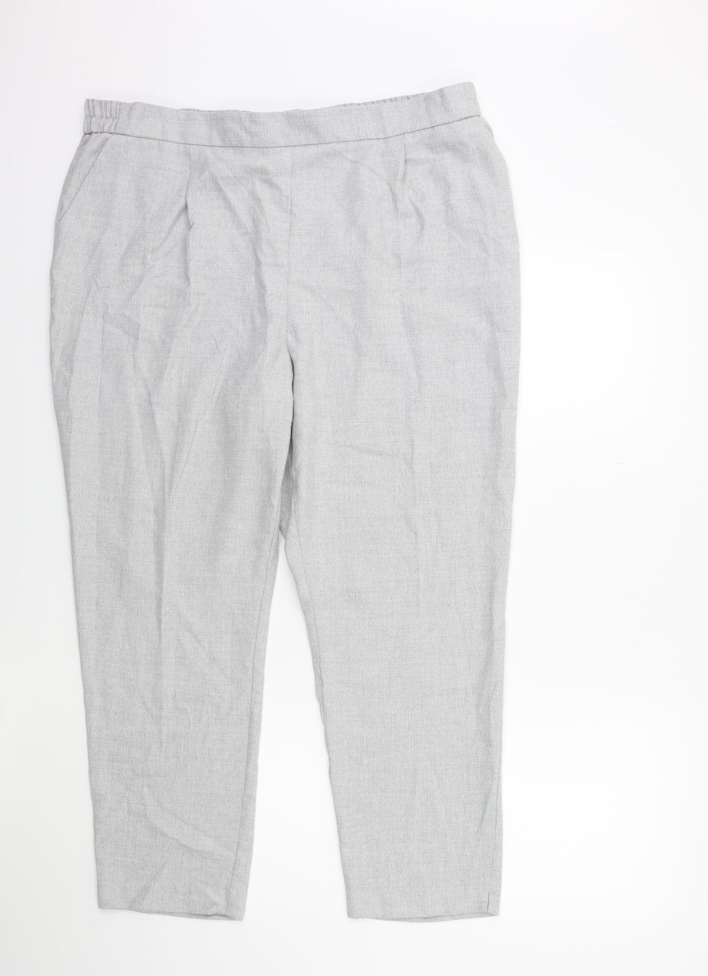 Papaya Womens Grey   Trousers  Size 20 L29 in