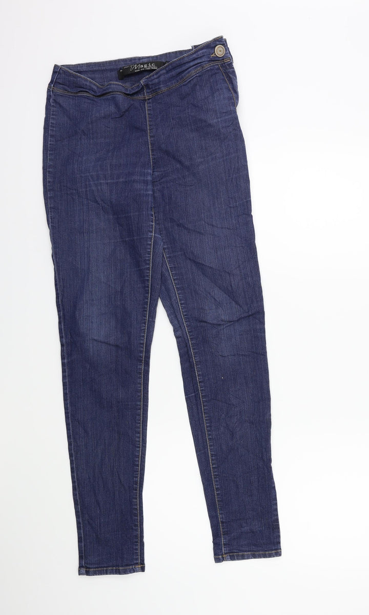 Kapphal Womens Blue  Denim Skinny Jeans Size 12 L29 in