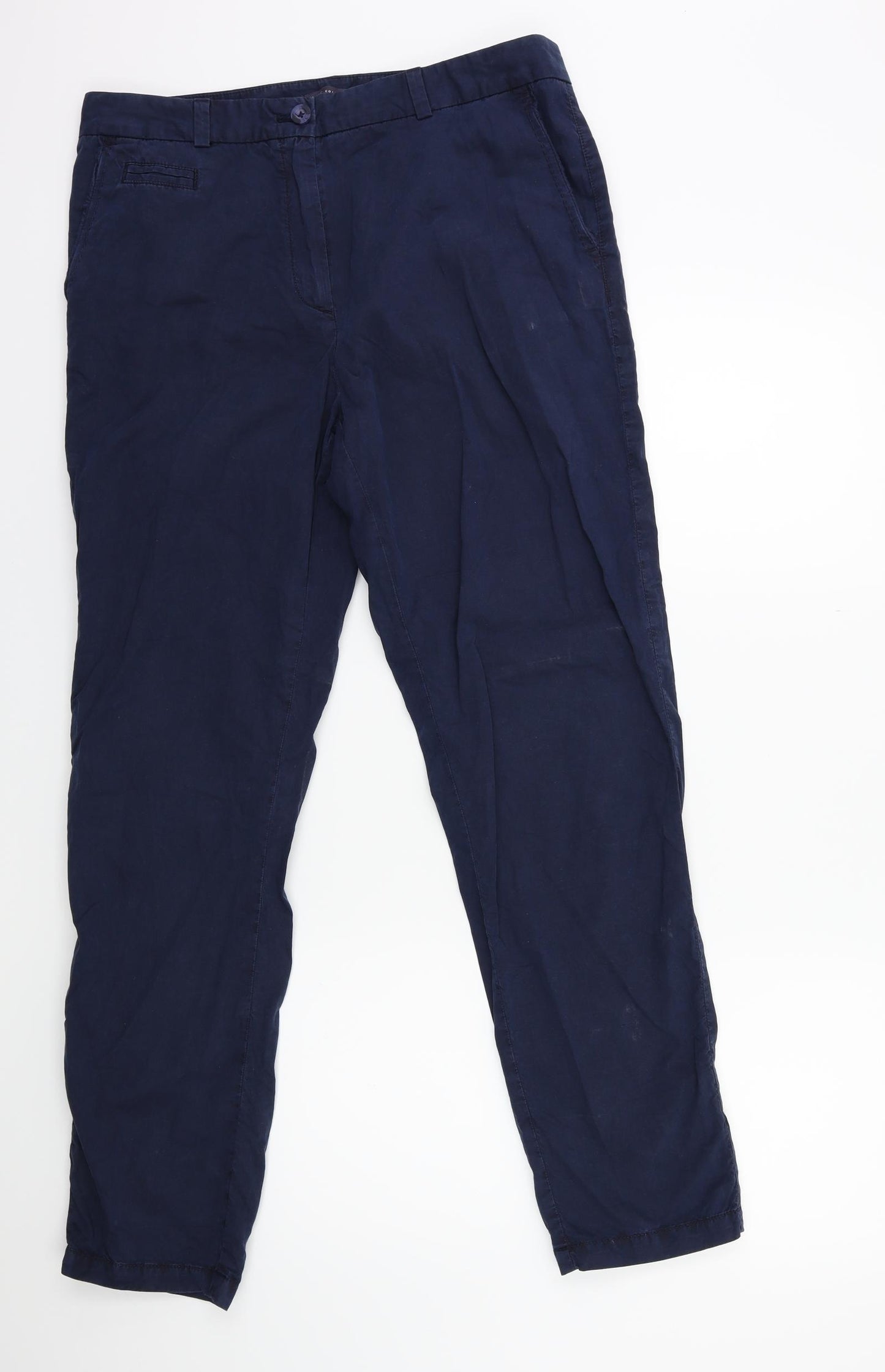 Marks and Spencer Womens Blue   Chino Trousers Size 14 L30 in