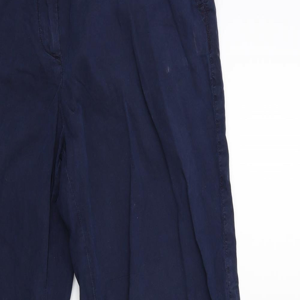 Marks and Spencer Womens Blue   Chino Trousers Size 14 L30 in