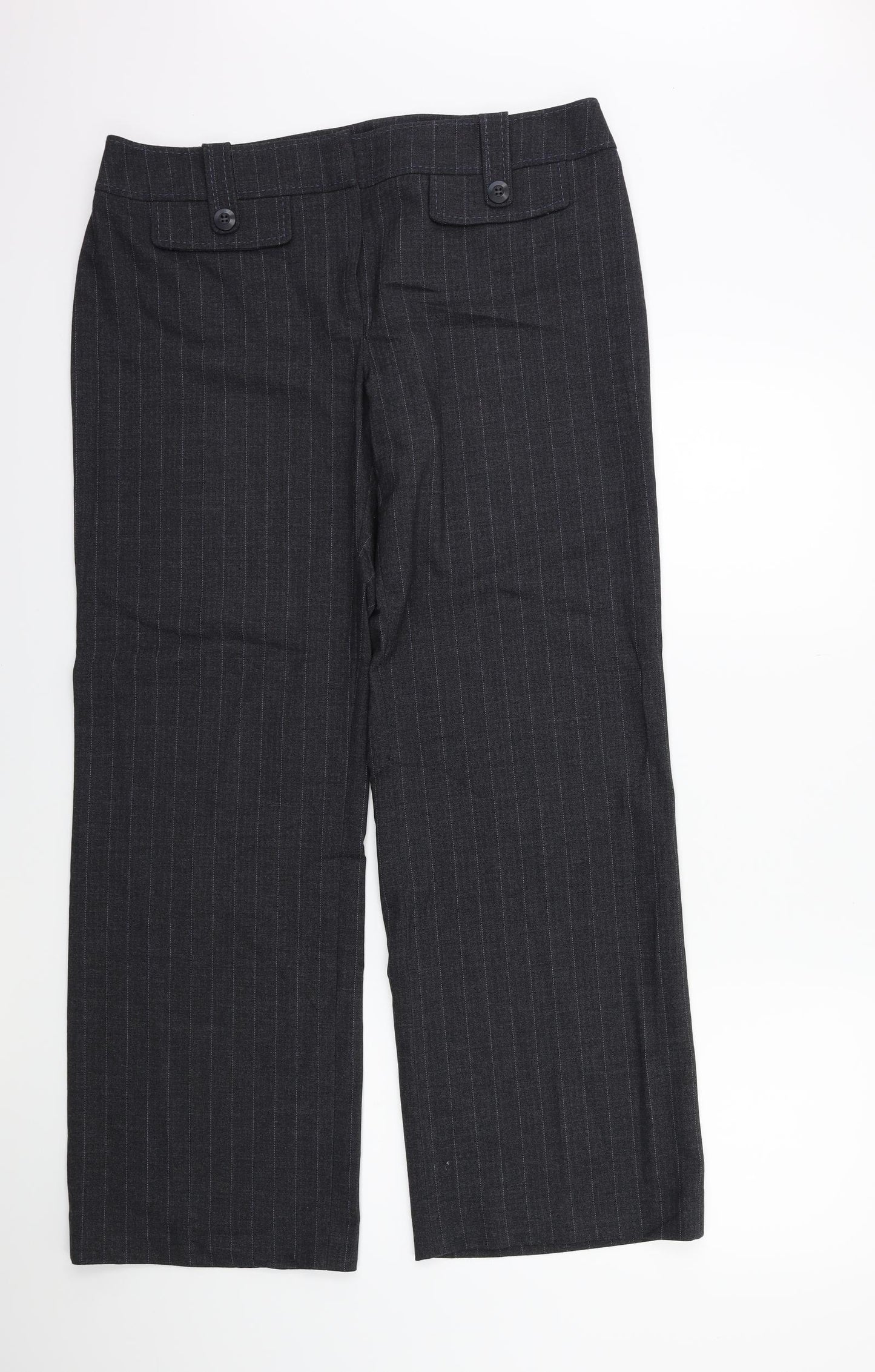 Autonomy Womens Grey Striped  Trousers  Size 16 L30 in