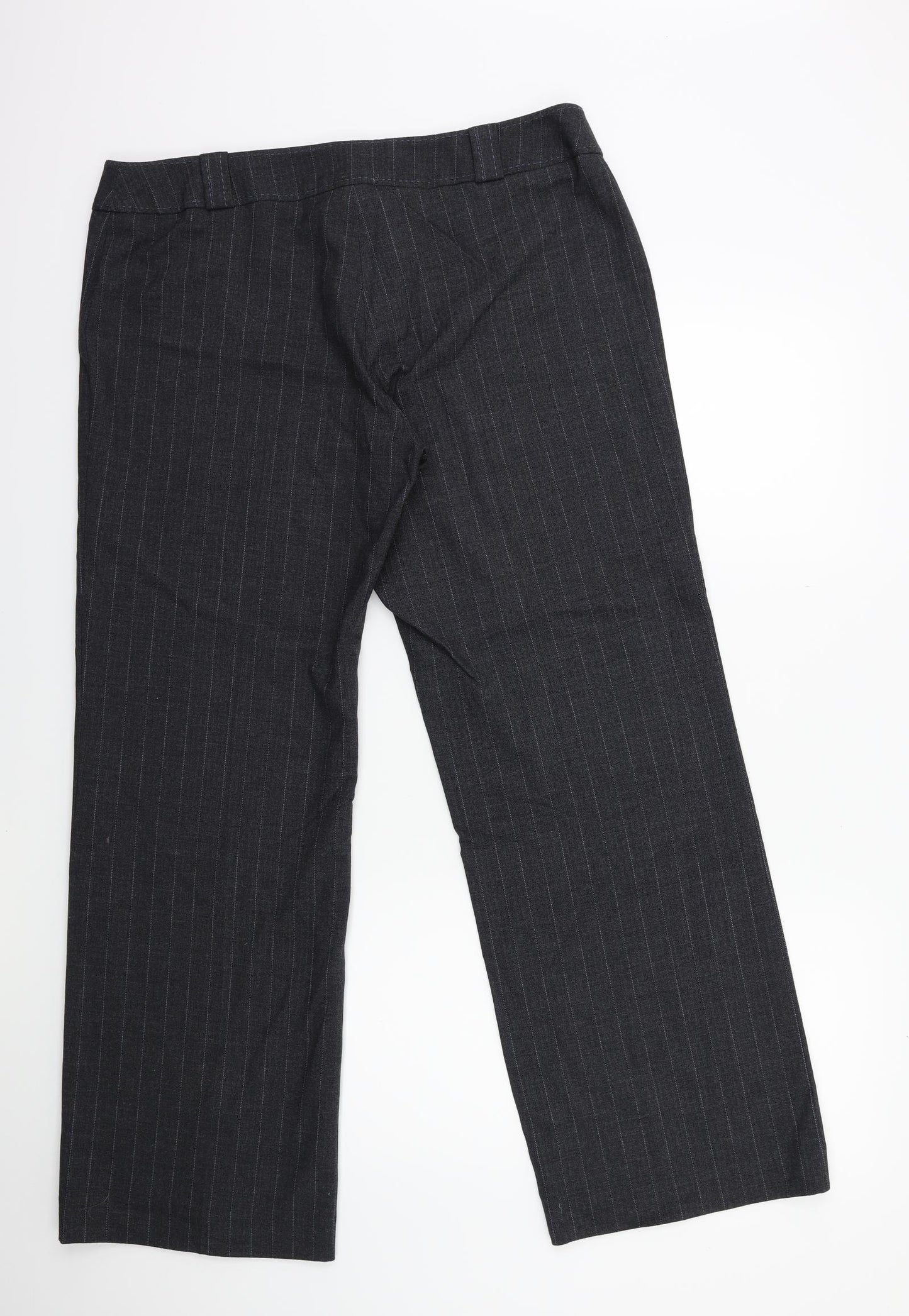 Autonomy Womens Grey Striped  Trousers  Size 16 L30 in