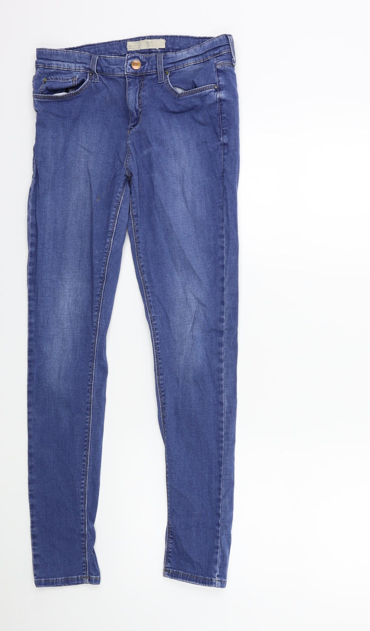 Topshop Womens Blue Denim Skinny Jeans Size 26 in L30 in