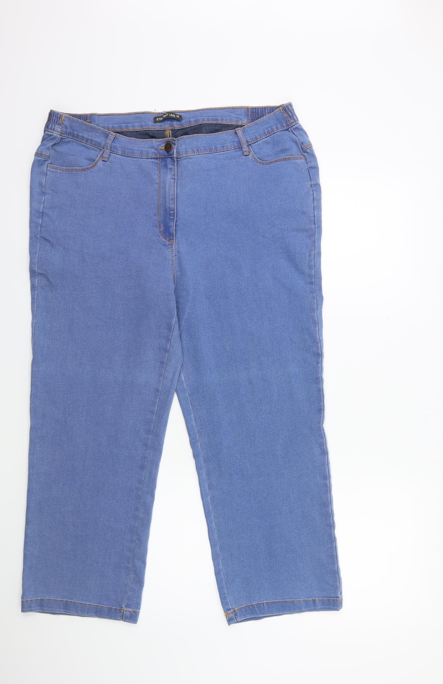 Bonmarché Womens Blue  Denim Straight Jeans Size 18 L26 in