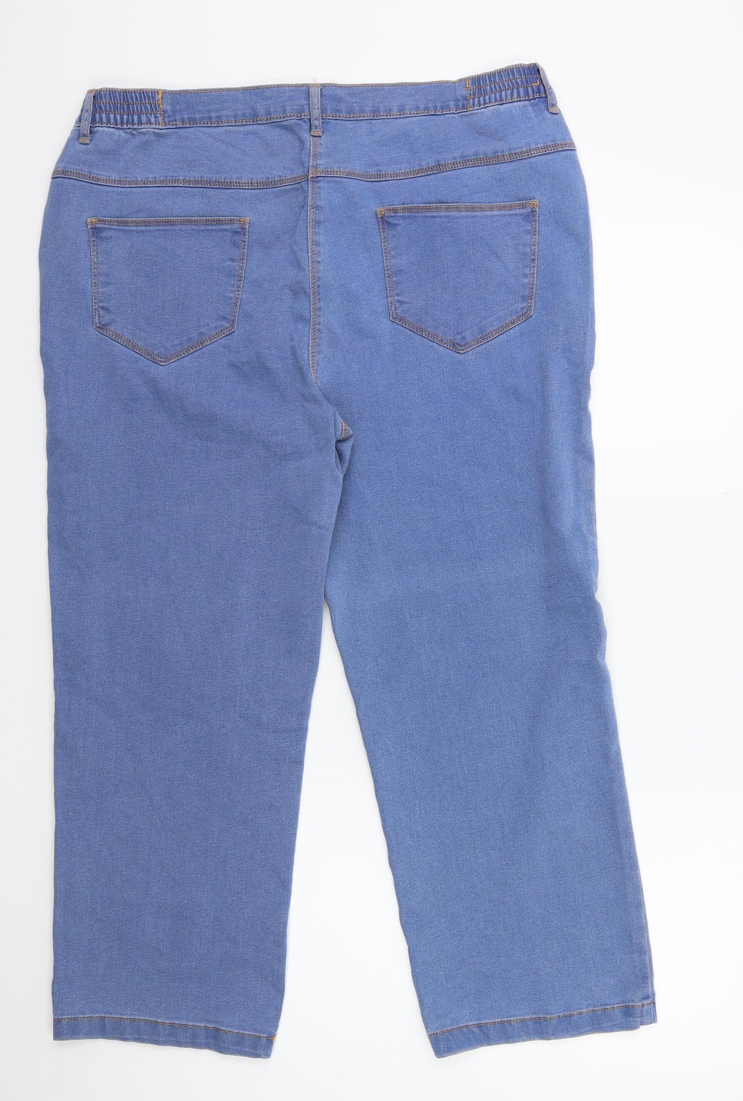 Bonmarché Womens Blue  Denim Straight Jeans Size 18 L26 in