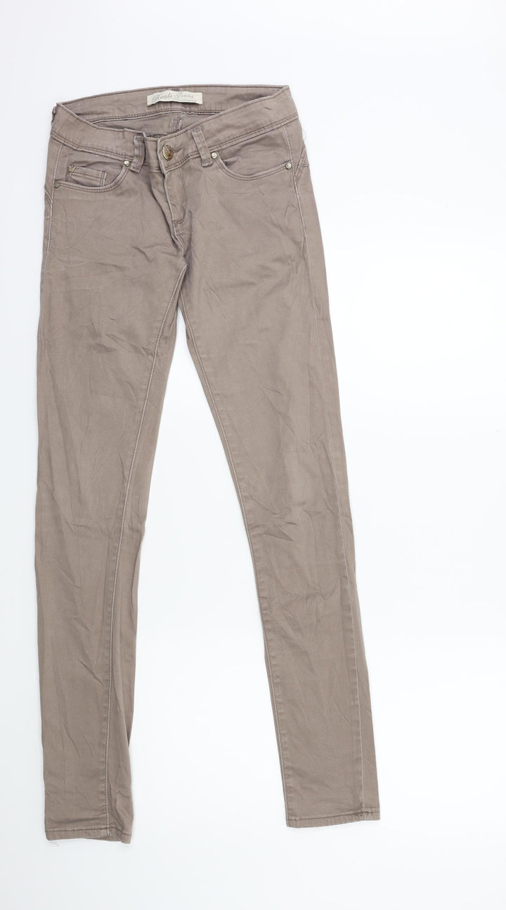 Reals Jeans Womens Brown  Denim Skinny Jeans Size S L31 in