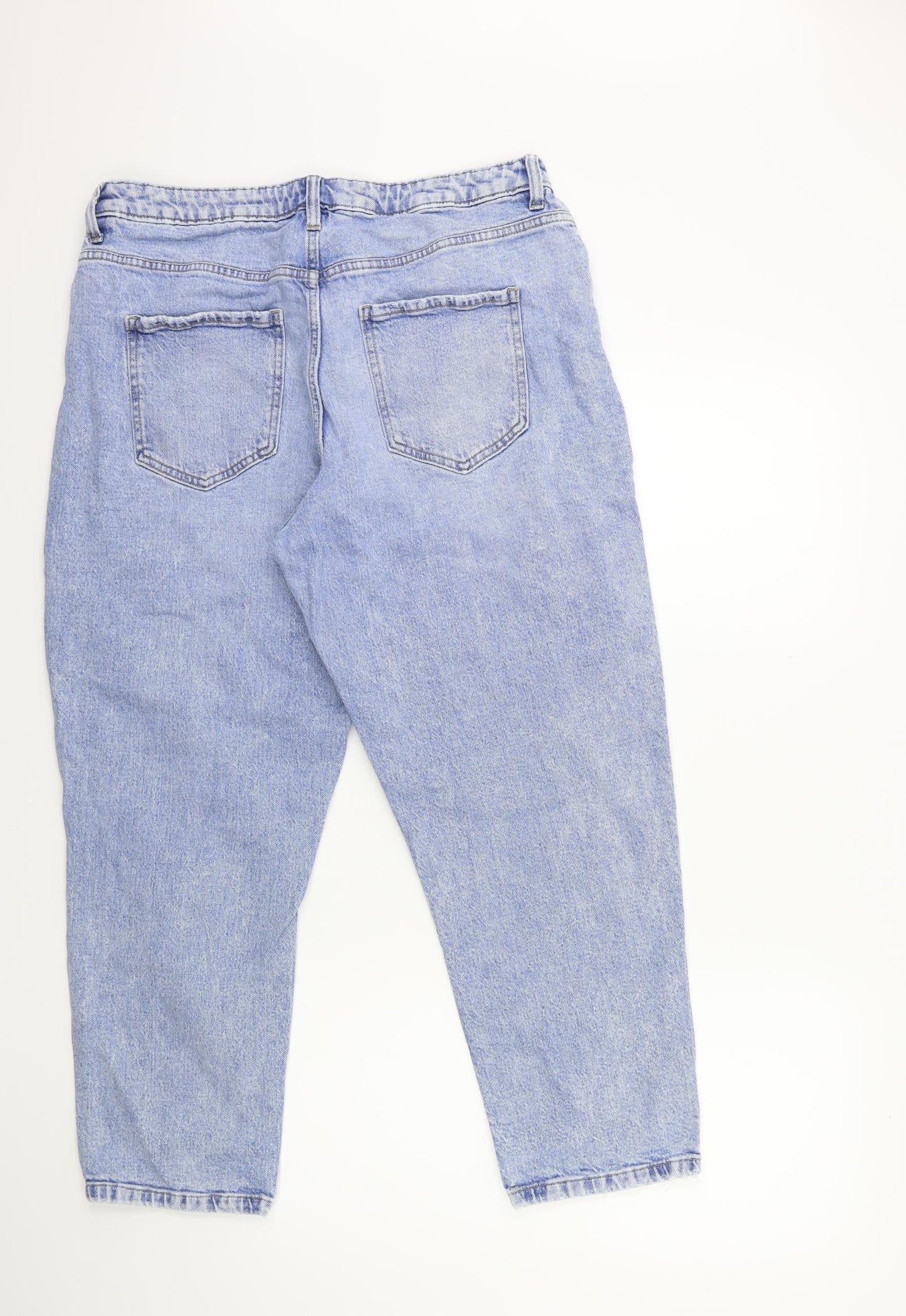 New Look Womens Blue  Denim Mom Jeans Size 16 L26 in