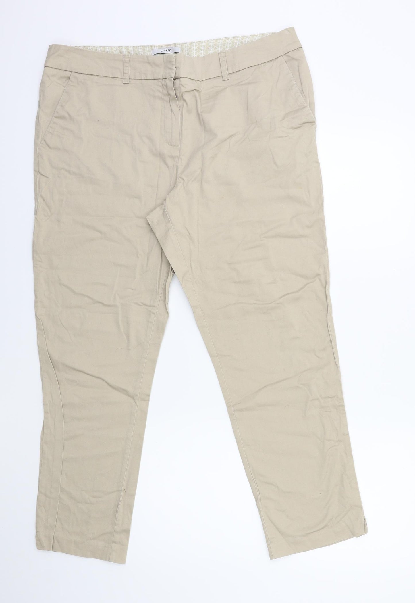 George Womens Beige   Trousers  Size 18 L28 in