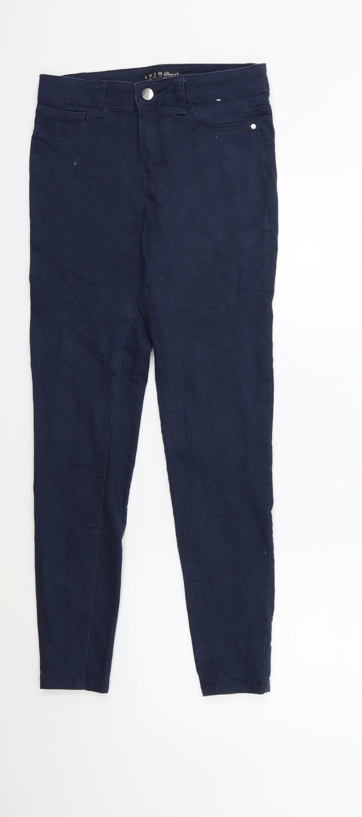 Denim & Co. Womens Blue Denim Skinny Jeans Size 6 L25 in