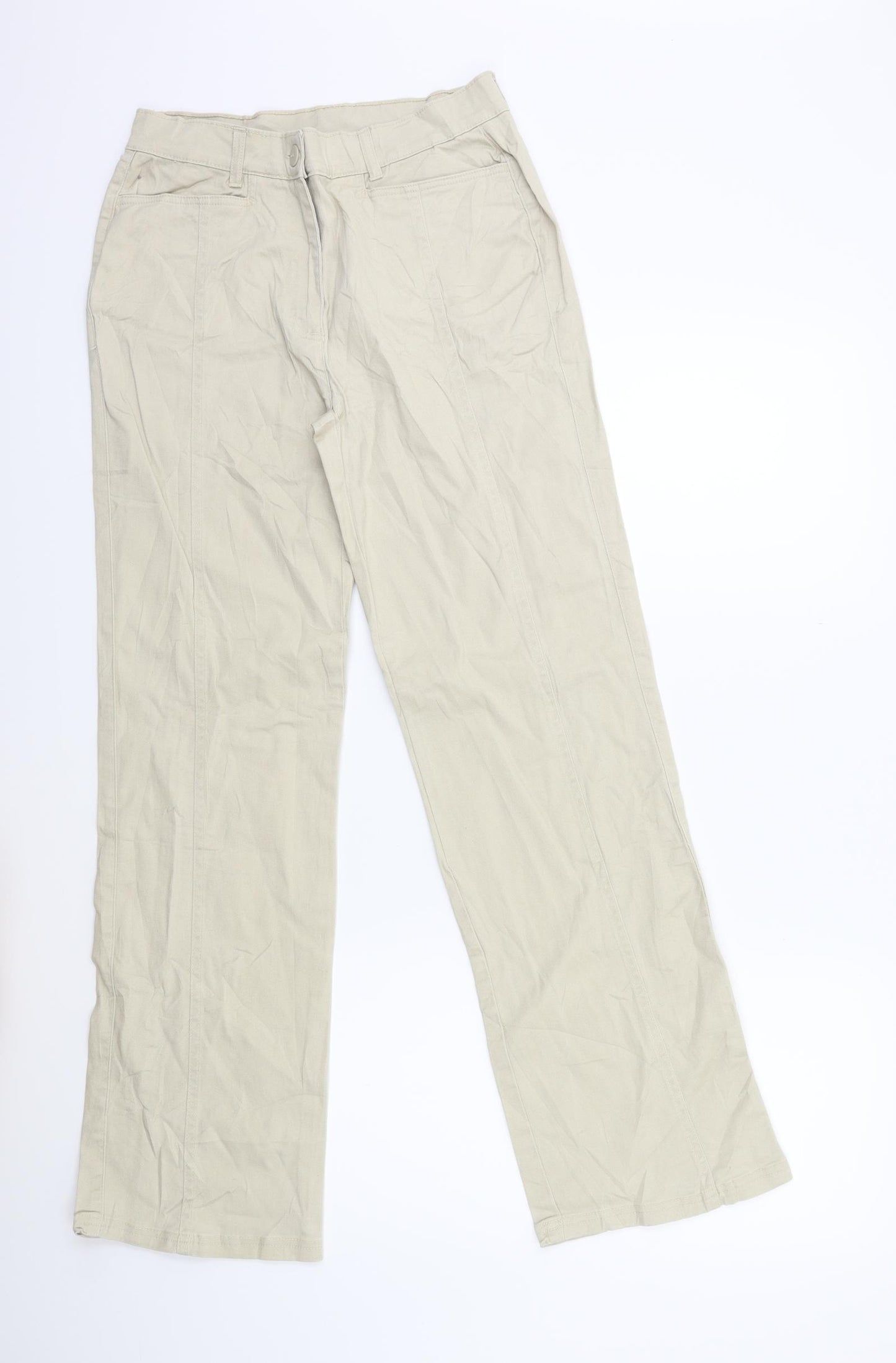 LAURA STEIN Womens Beige   Cargo Trousers Size 10 L29 in