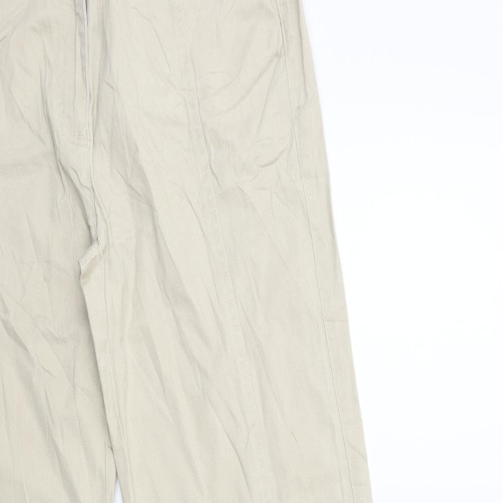 LAURA STEIN Womens Beige   Cargo Trousers Size 10 L29 in