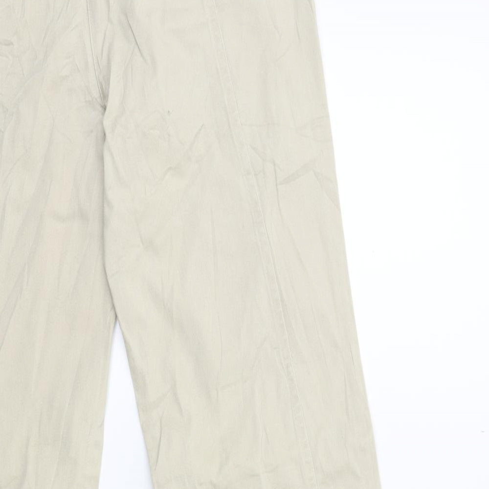 LAURA STEIN Womens Beige   Cargo Trousers Size 10 L29 in