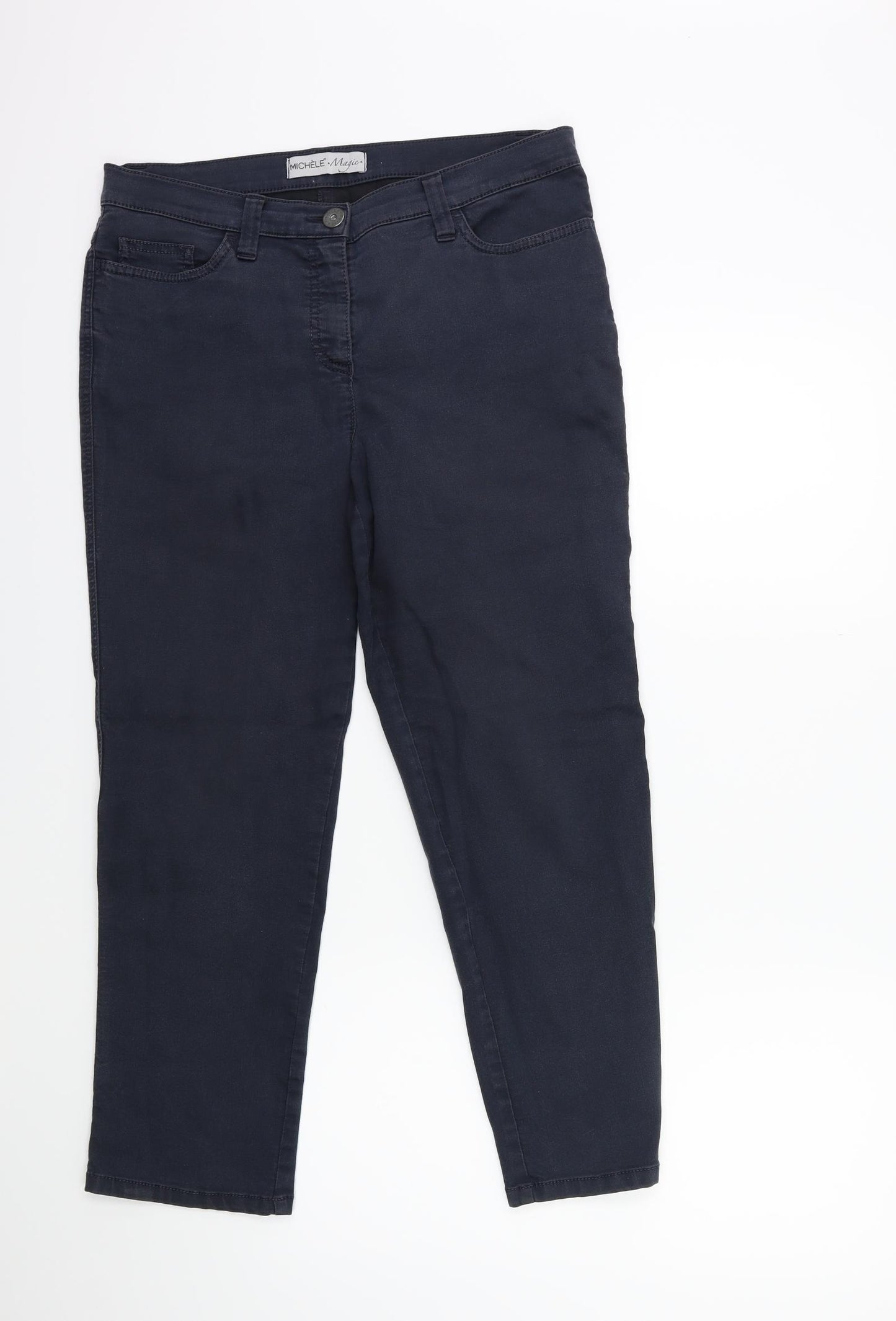 Michele Magic Womens Blue   Trousers  Size 32 in L25 in
