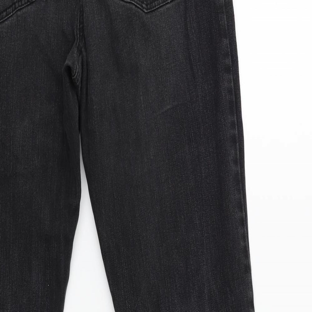 Cherokee Womens Black  Denim Straight Jeans Size 12 L30 in