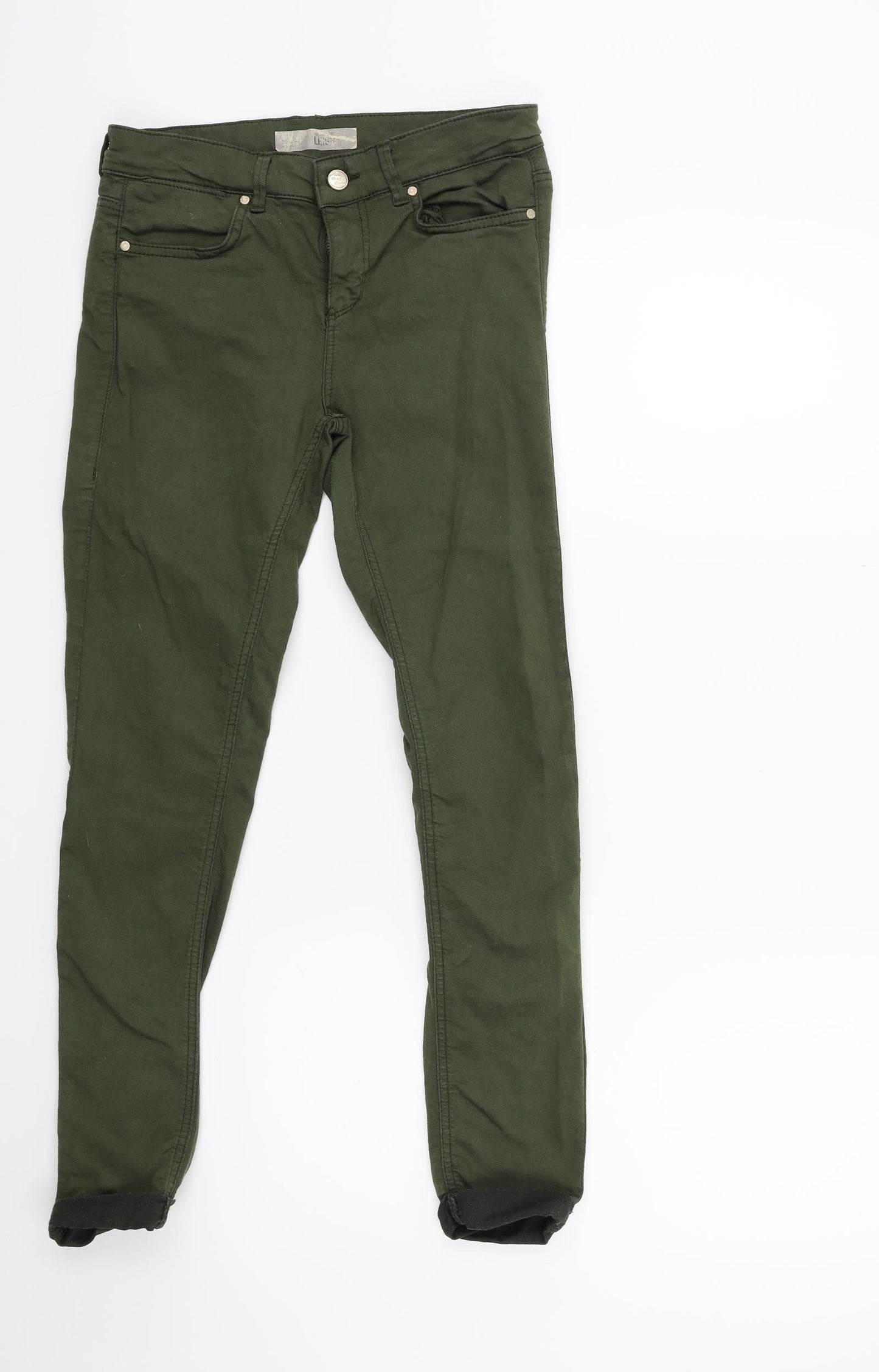 Topshop Womens Green  Denim Skinny Jeans Size 26 in L30 in