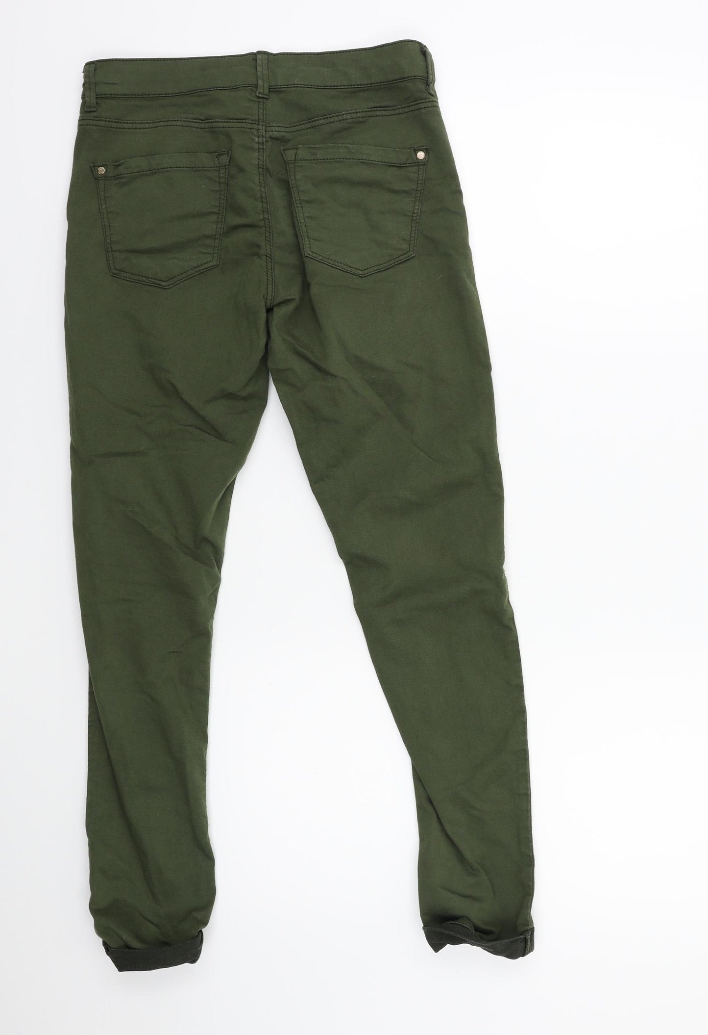 Topshop Womens Green  Denim Skinny Jeans Size 26 in L30 in