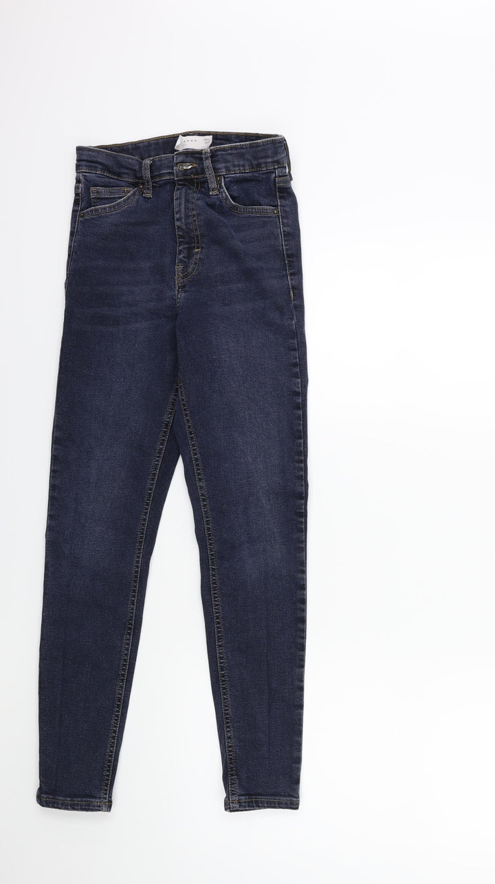 Topshop Womens Blue Denim Skinny Jeans Size 25 in L30 in
