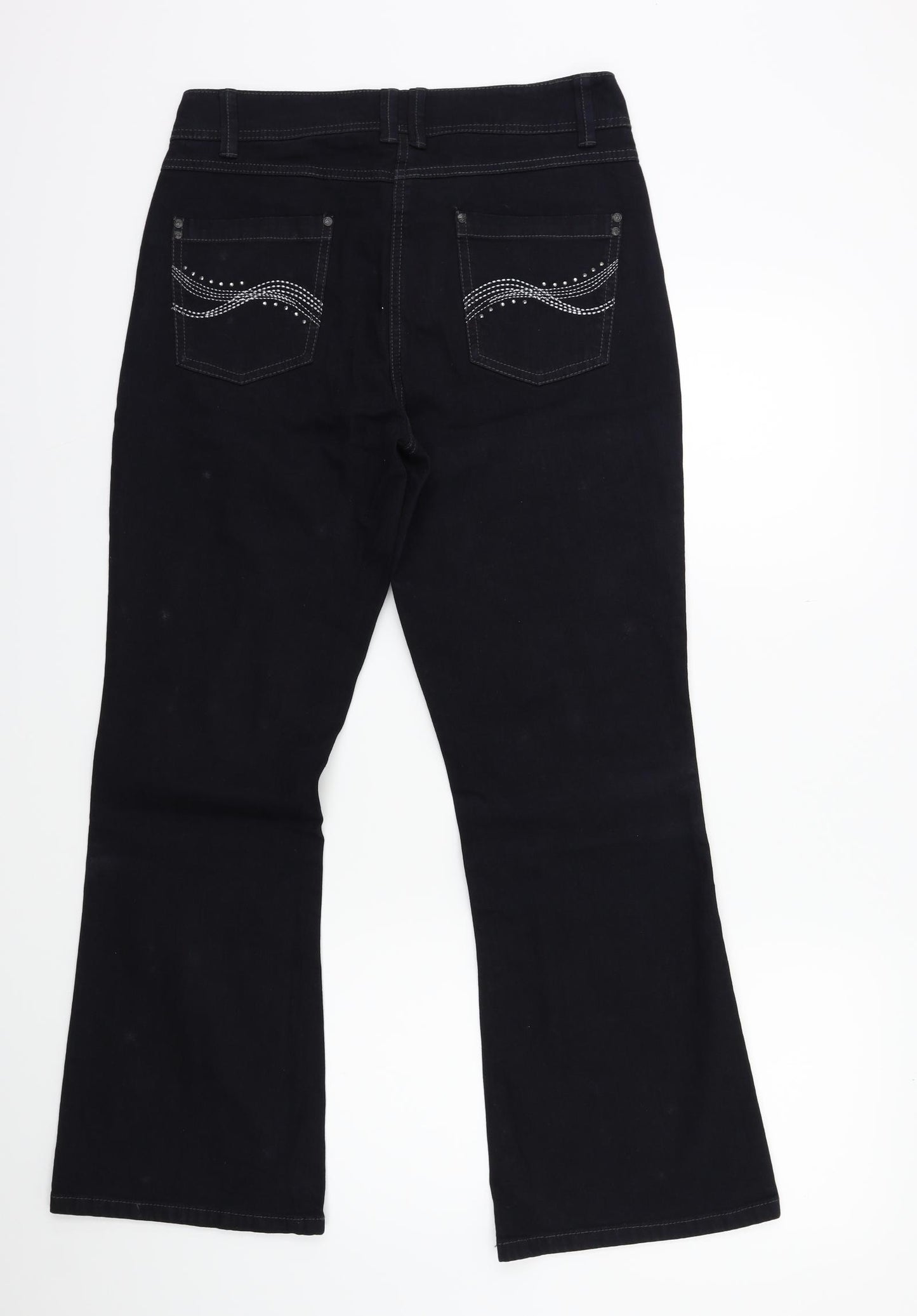 Debenhams Womens Blue  Denim Bootcut Jeans Size 12 L28 in