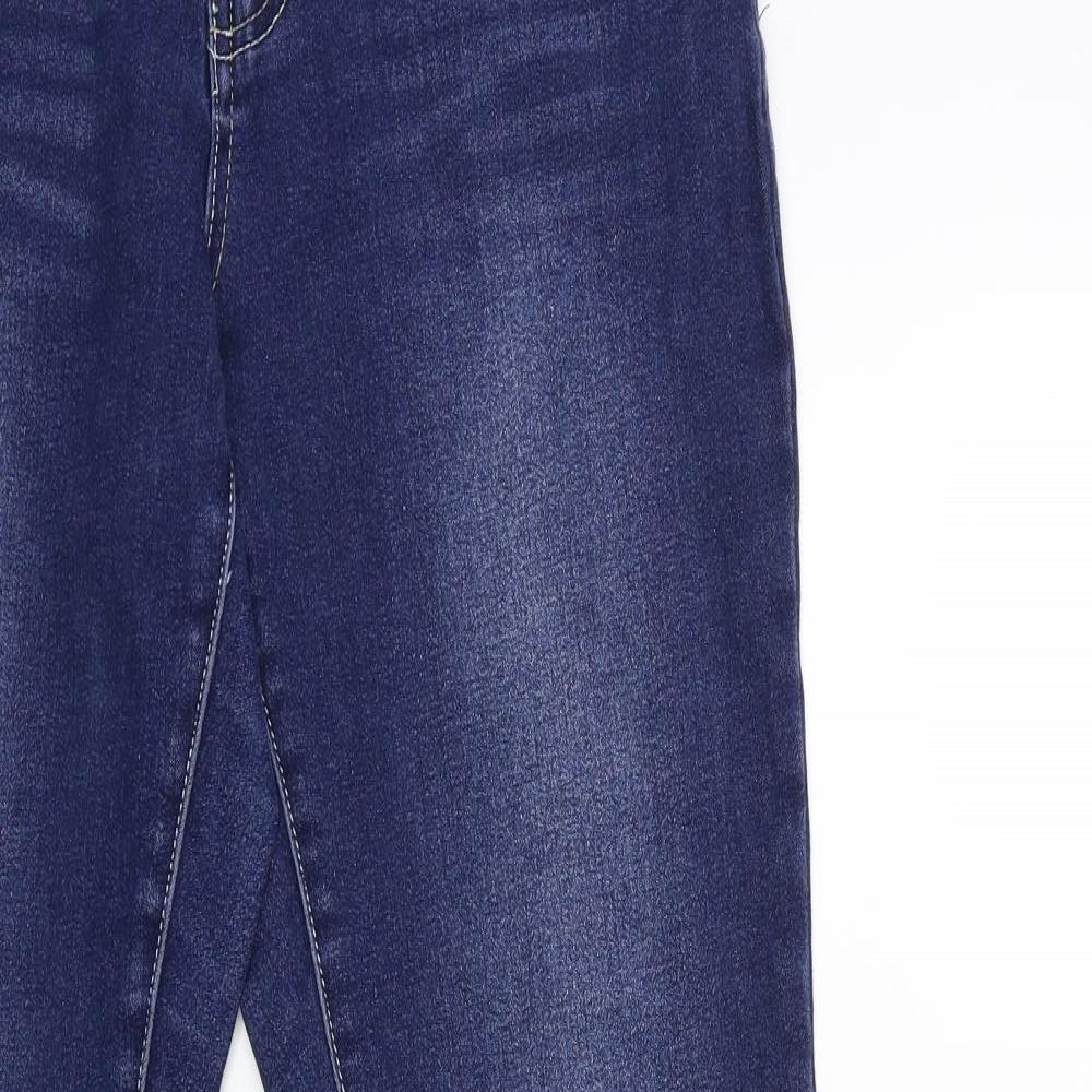 24/7 Authentic Denim Womens Blue  Denim Straight Jeans Size 12 L29 in
