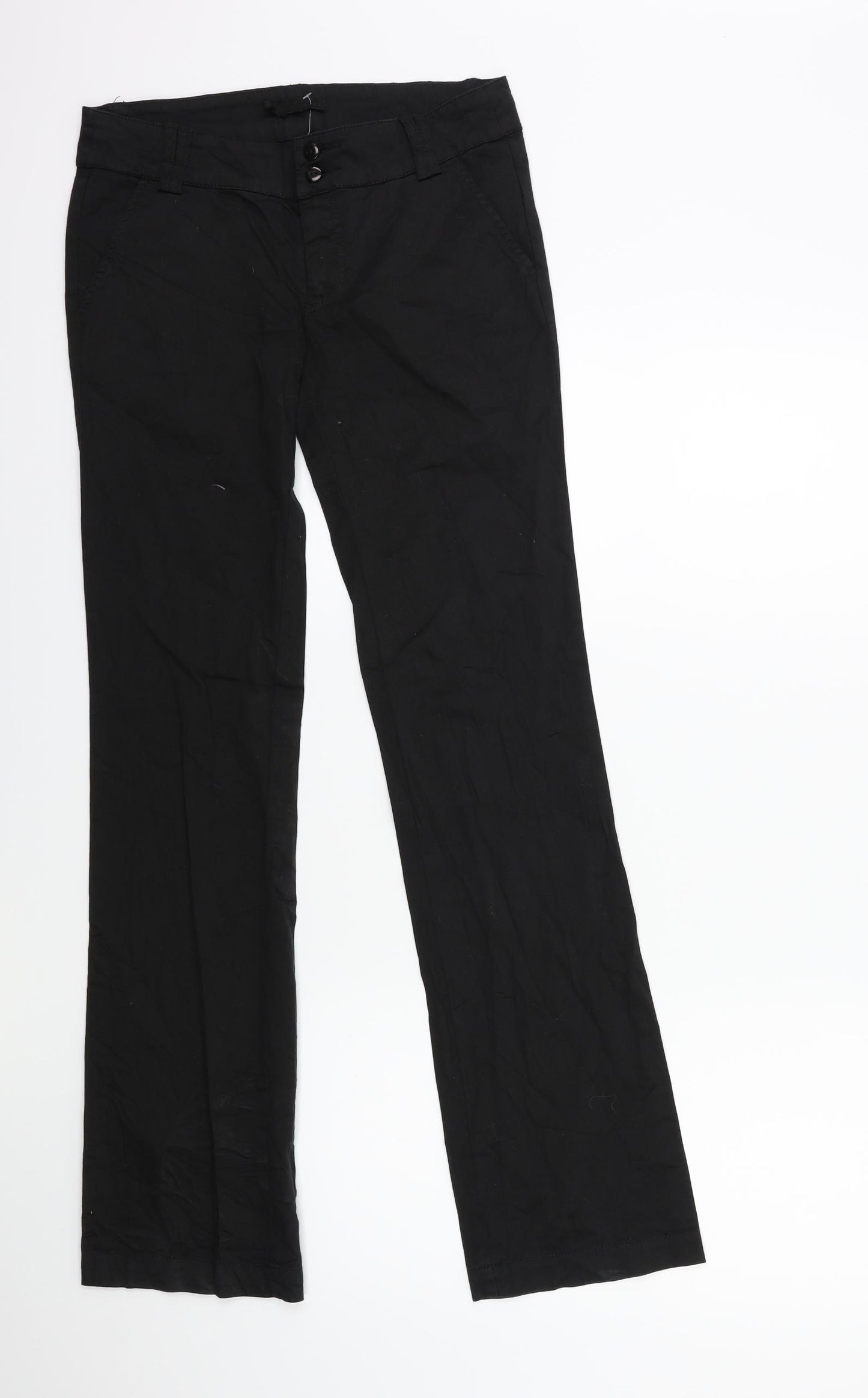 Preworn Womens Black   Trousers  Size 28 in L29 in