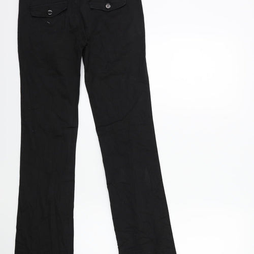 Preworn Womens Black   Trousers  Size 28 in L29 in