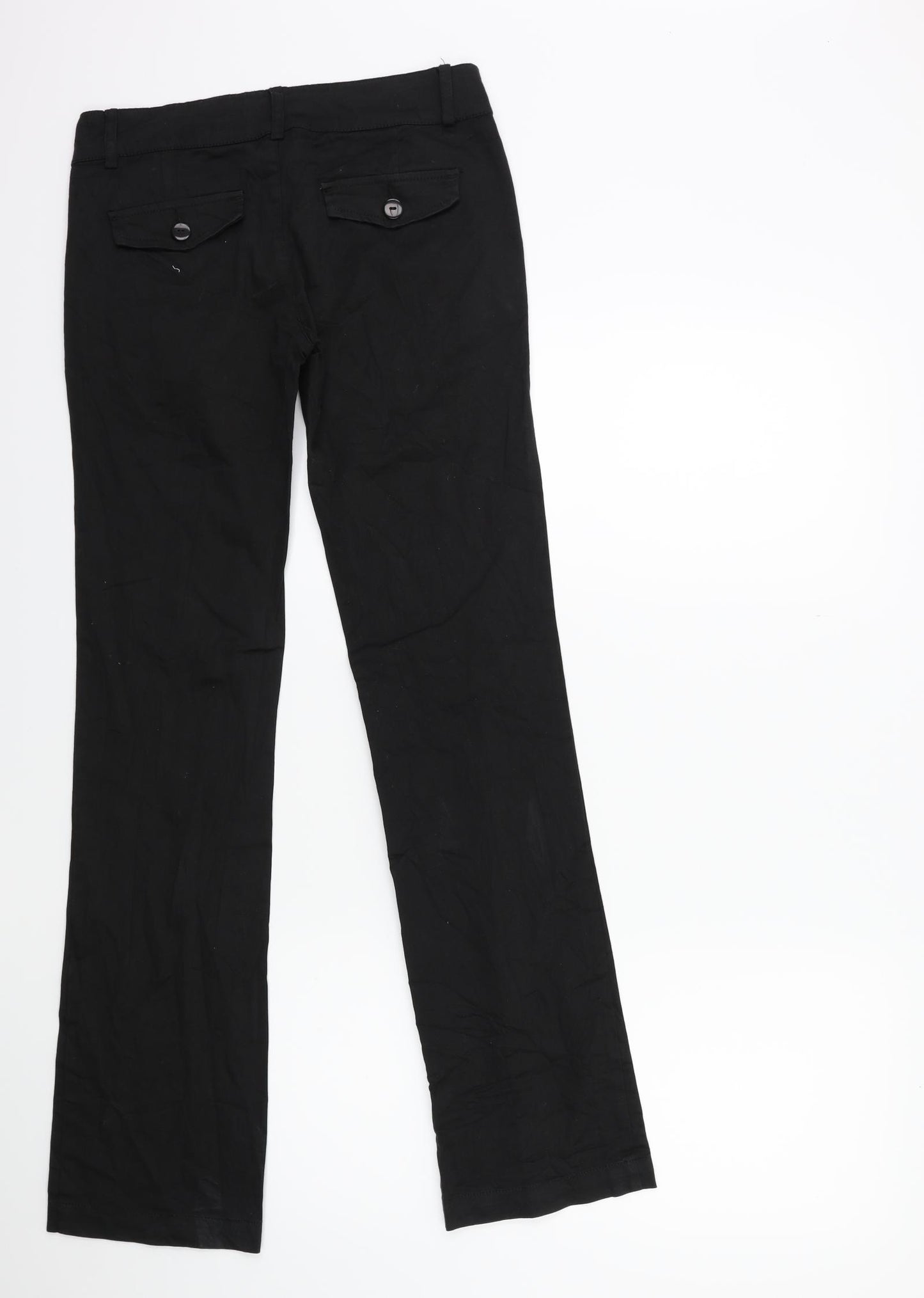 Preworn Womens Black   Trousers  Size 28 in L29 in