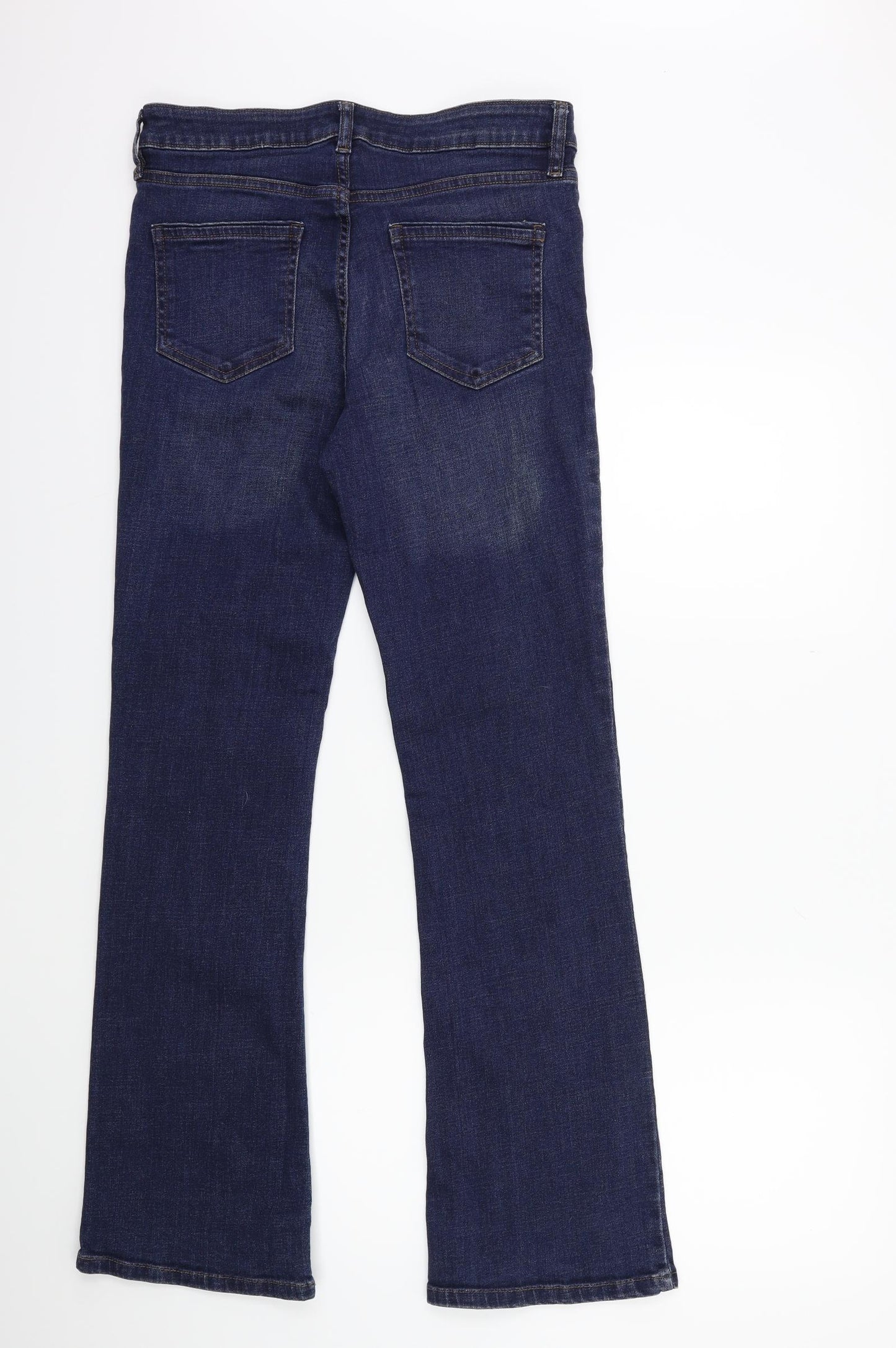 F&F Womens Blue  Denim Flared Jeans Size 12 L29 in
