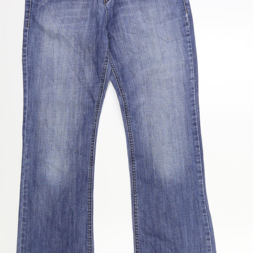 GIN TONIC Womens Blue  Denim Flared Jeans Size 38 in L32 in