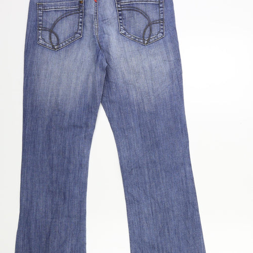 GIN TONIC Womens Blue  Denim Flared Jeans Size 38 in L32 in