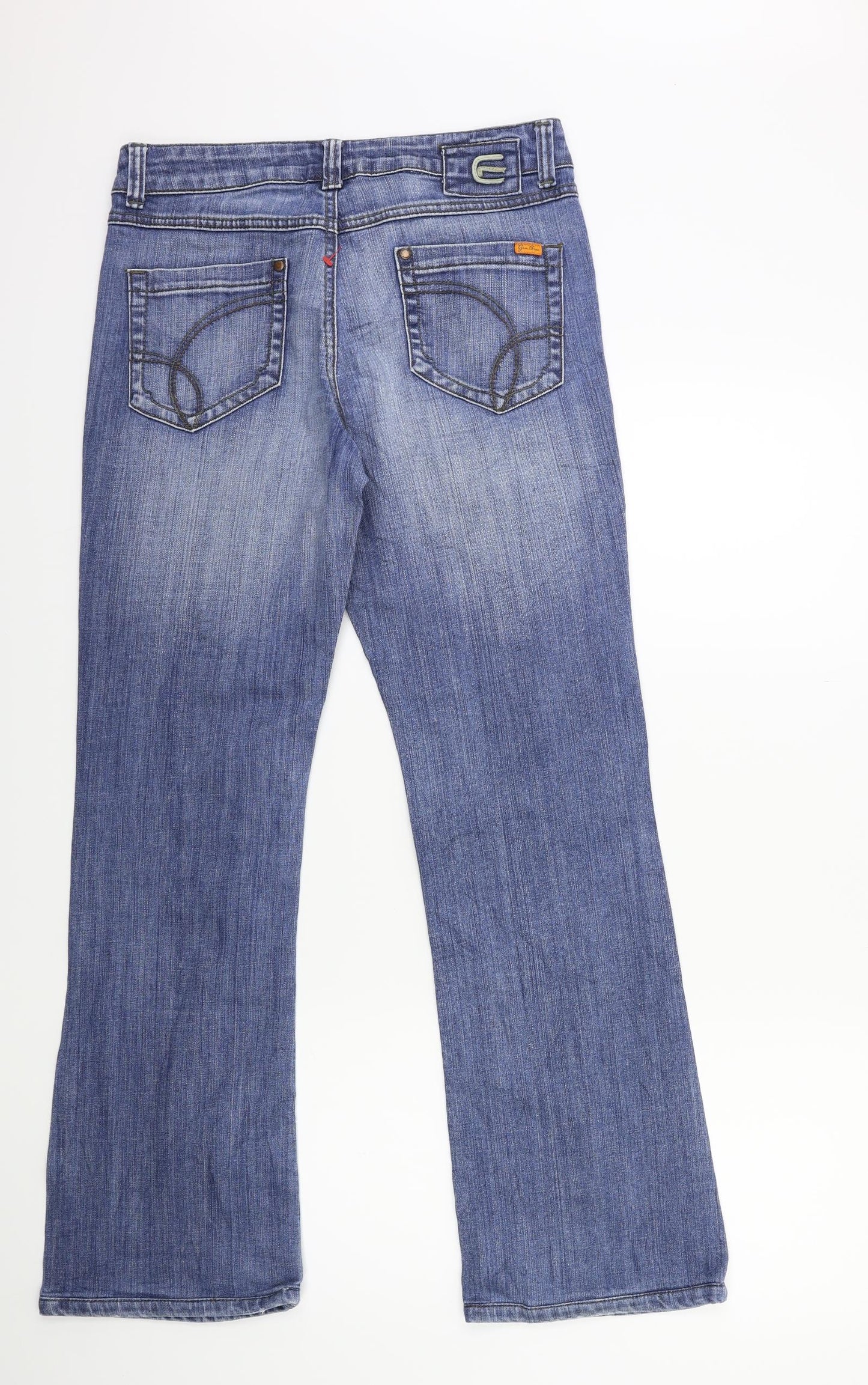 GIN TONIC Womens Blue  Denim Flared Jeans Size 38 in L32 in